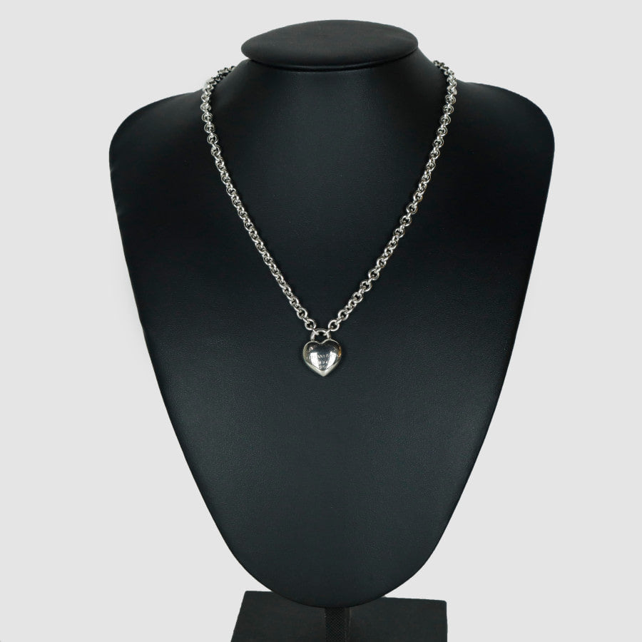 Ann Copul Heart Toggle Pendant Silver Necklace