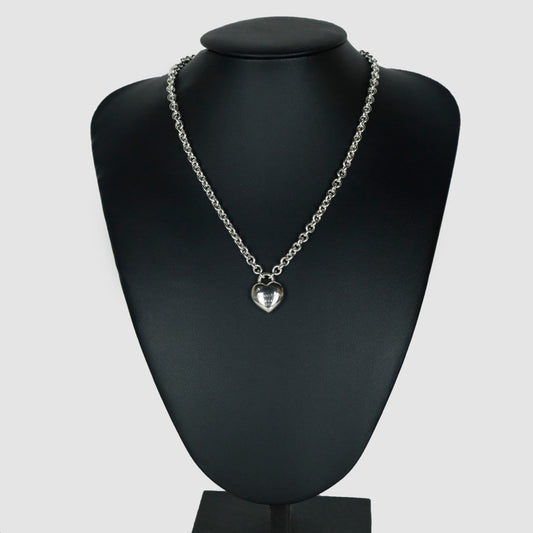 Ann Copul Heart Toggle Pendant Silver Necklace