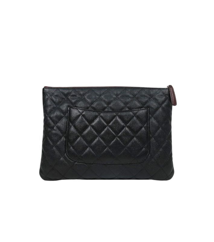 Chanel Black Caviar Clutch Bag