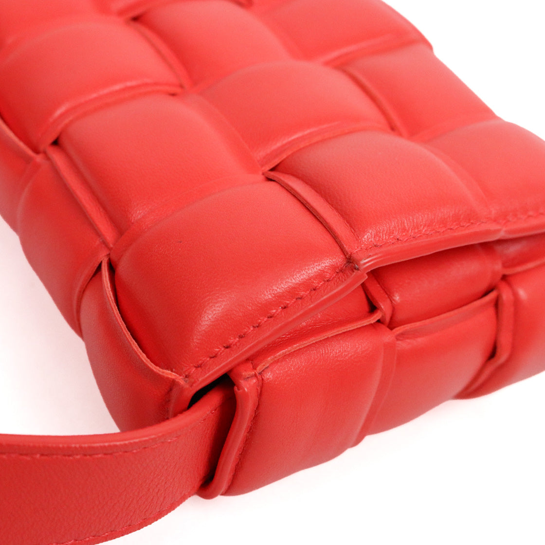 Bottega Veneta Orange-Red Padded Cassette Bag