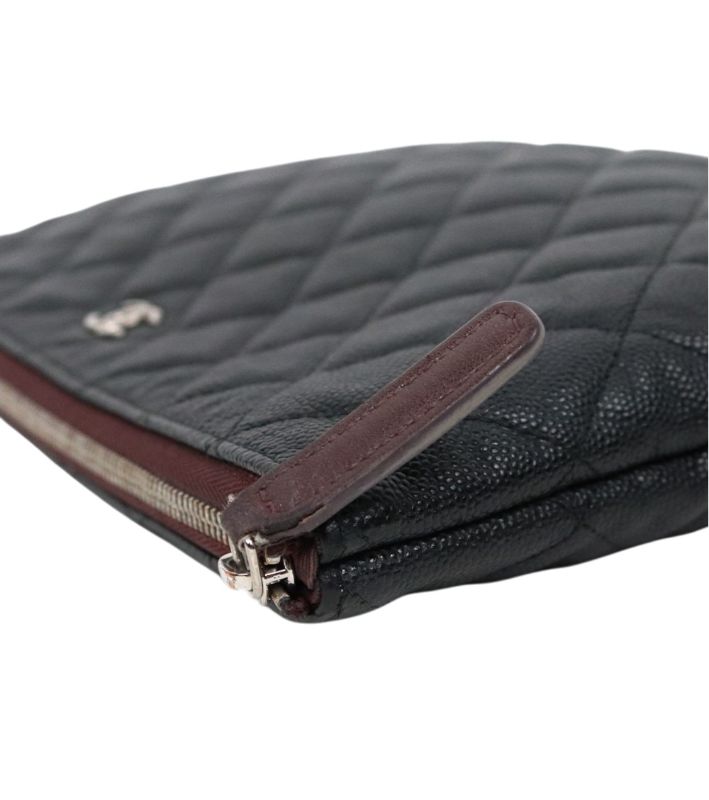 Chanel Black Caviar Clutch Bag