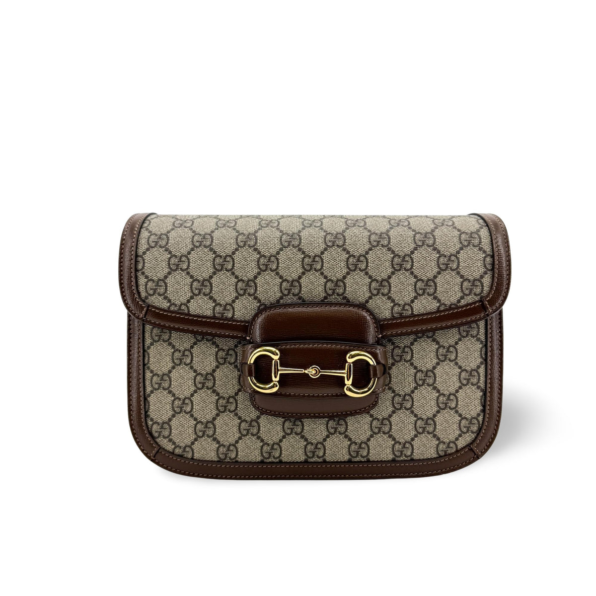 Gucci Horsebit 1955 Mini Crossbody Bag Beige Ebony