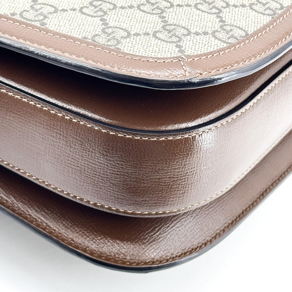 Gucci Horsebit 1955 Mini Crossbody Bag Beige Ebony