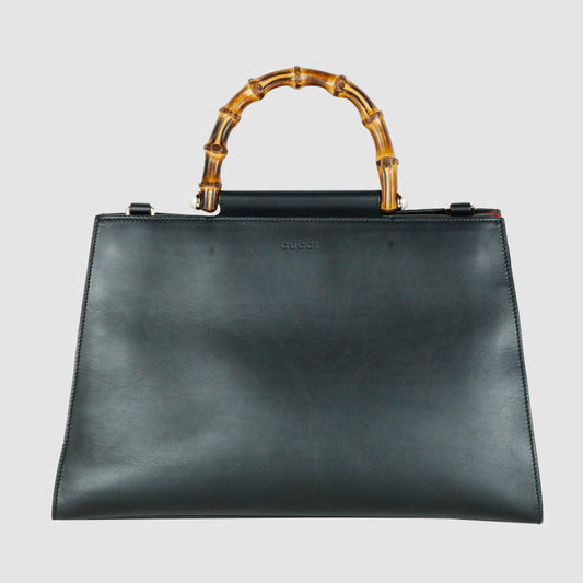 Bamboo Top Handle Tote Bag Shoulder Bag 453764