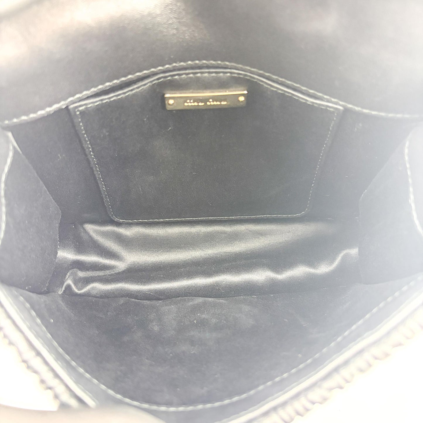 Miu Miu Matelassé Leather Top Handle Bag Black