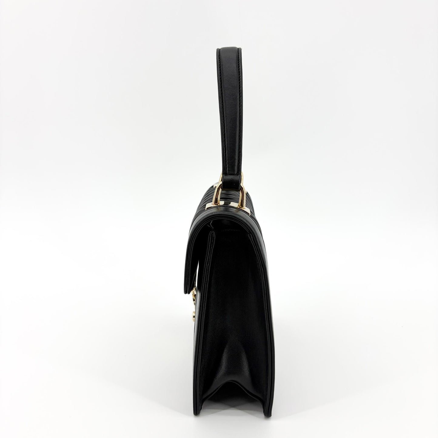 Miu Miu Matelassé Leather Top Handle Bag Black