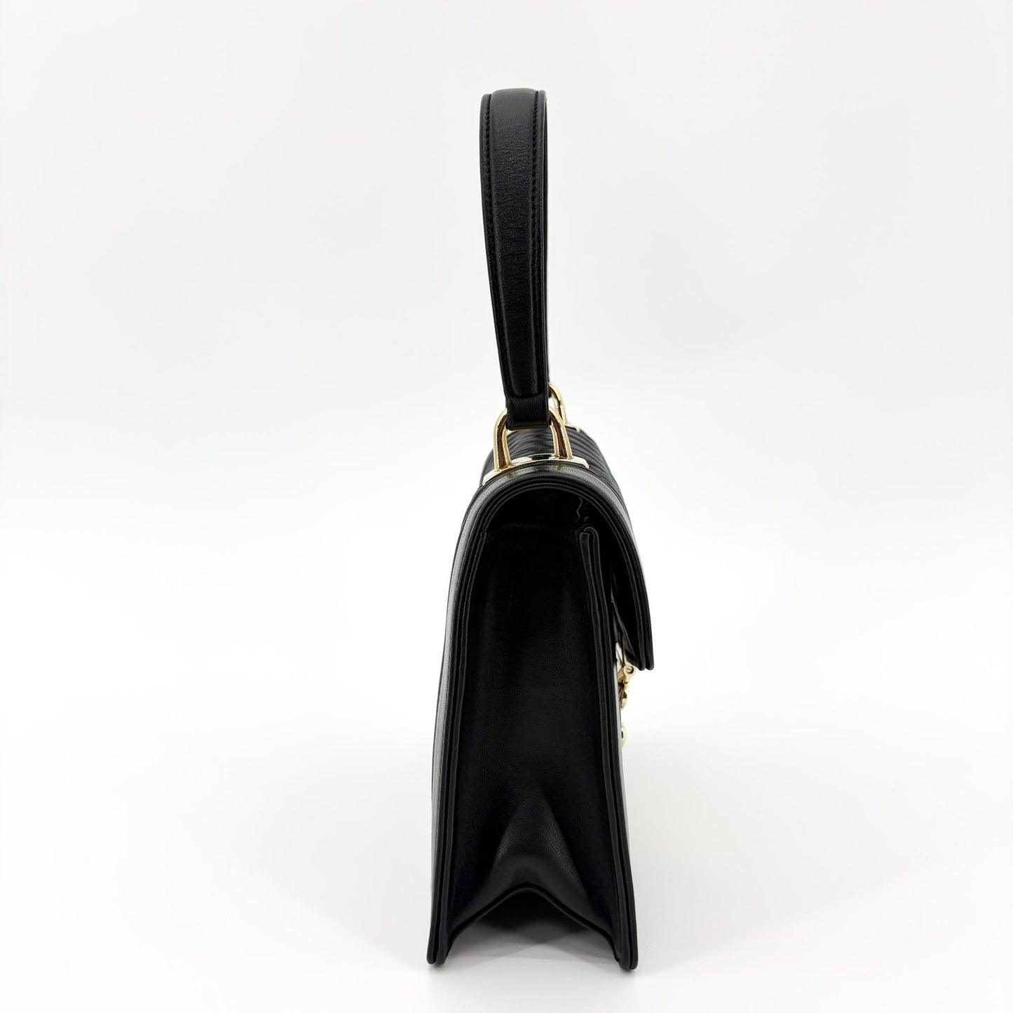 Miu Miu Matelassé Leather Top Handle Bag Black