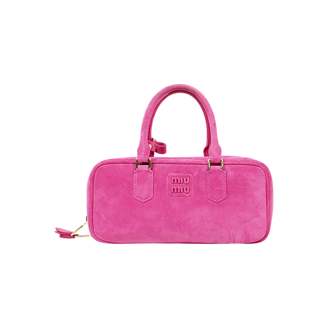 Miu Miu Pink Medium Suede Arcadia Tote Bag