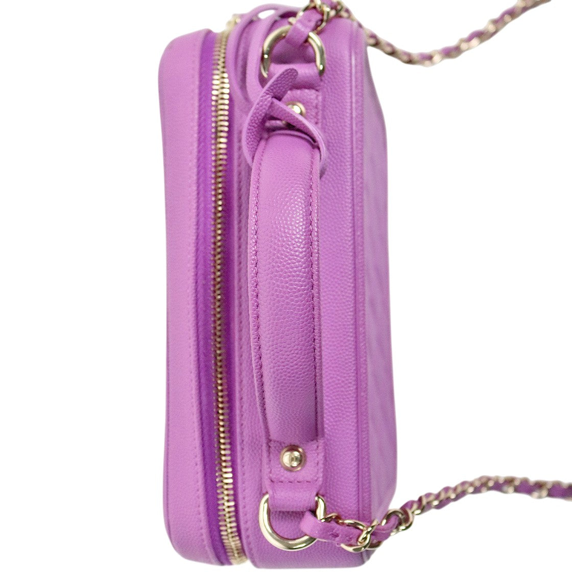 Chanel Purple Caviar Cosmetics Top-Handle Crossbody Bag