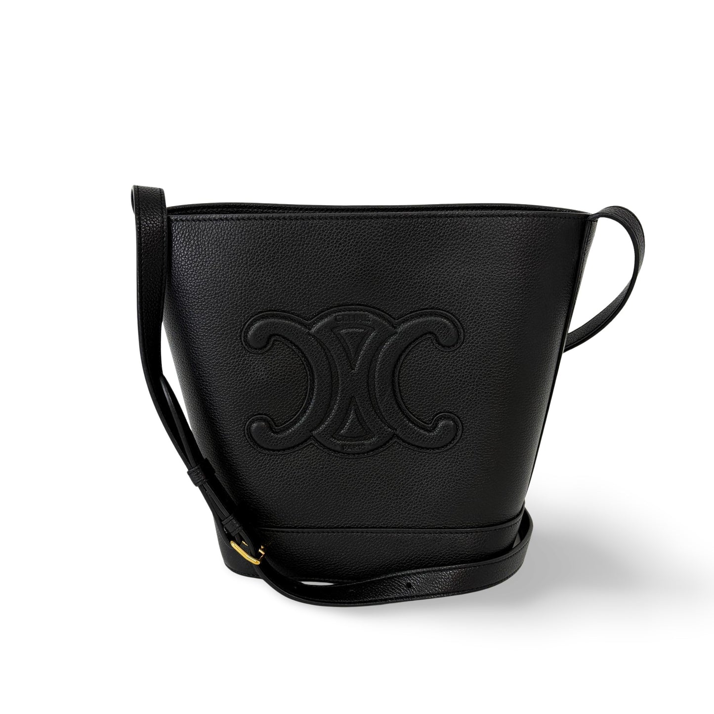 Celine Small Bucket Cure Triomphe Black