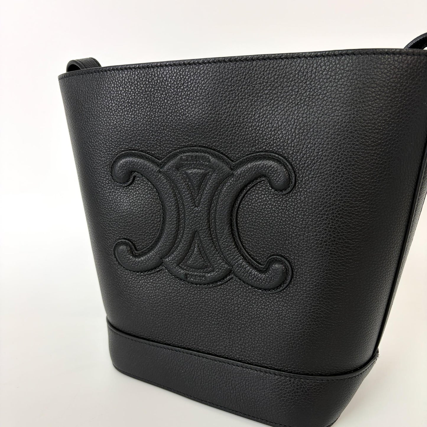 Celine Small Bucket Cure Triomphe Black