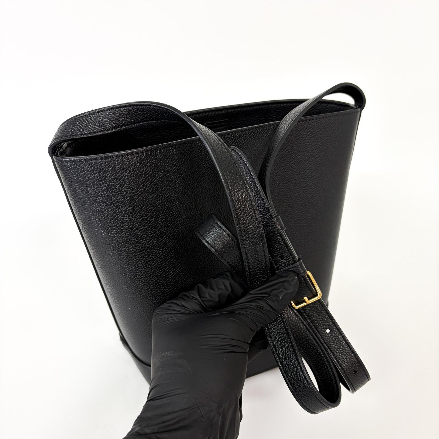 Celine Small Bucket Cure Triomphe Black