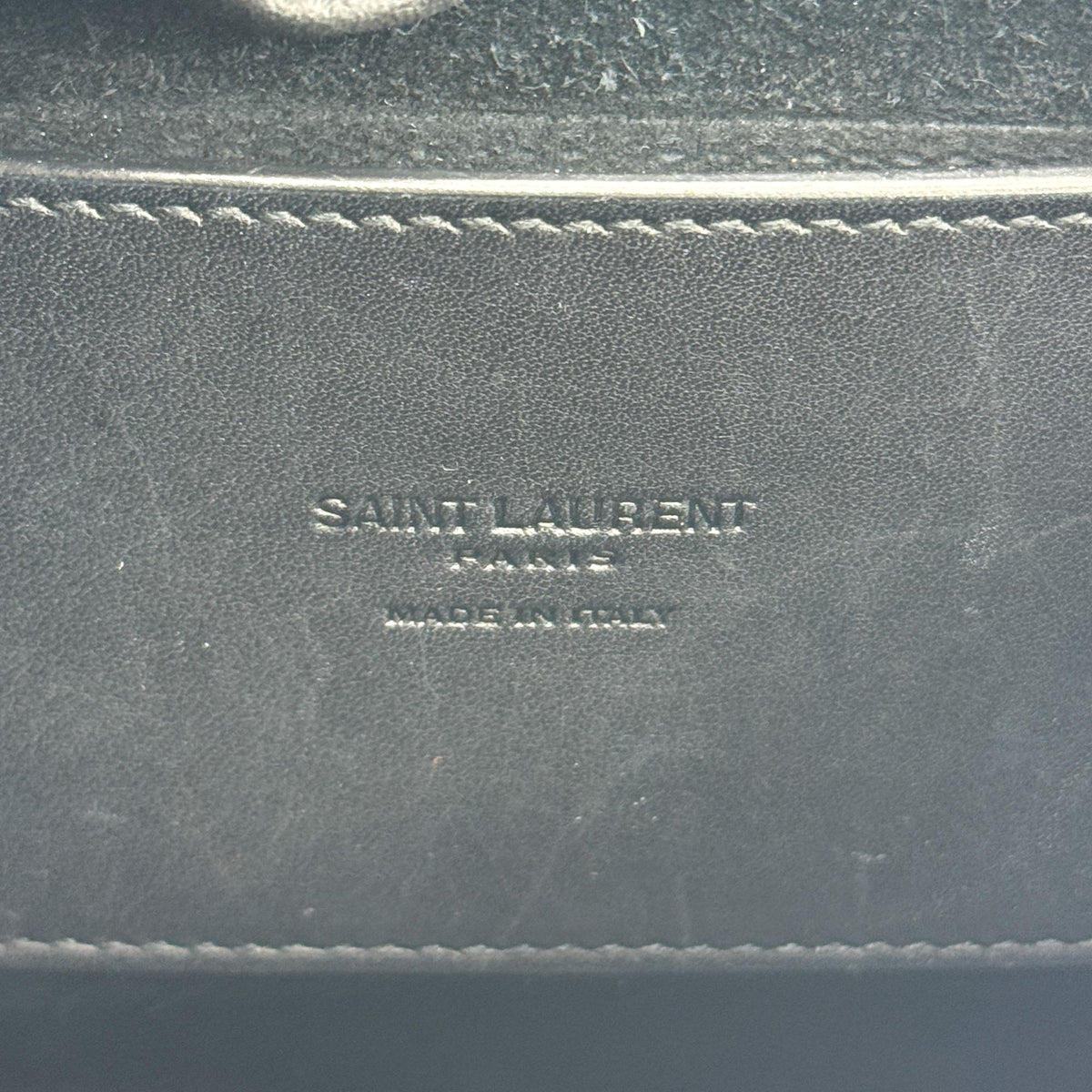 Saint Laurent Kaia Mini Leather Crossbody Bag Black