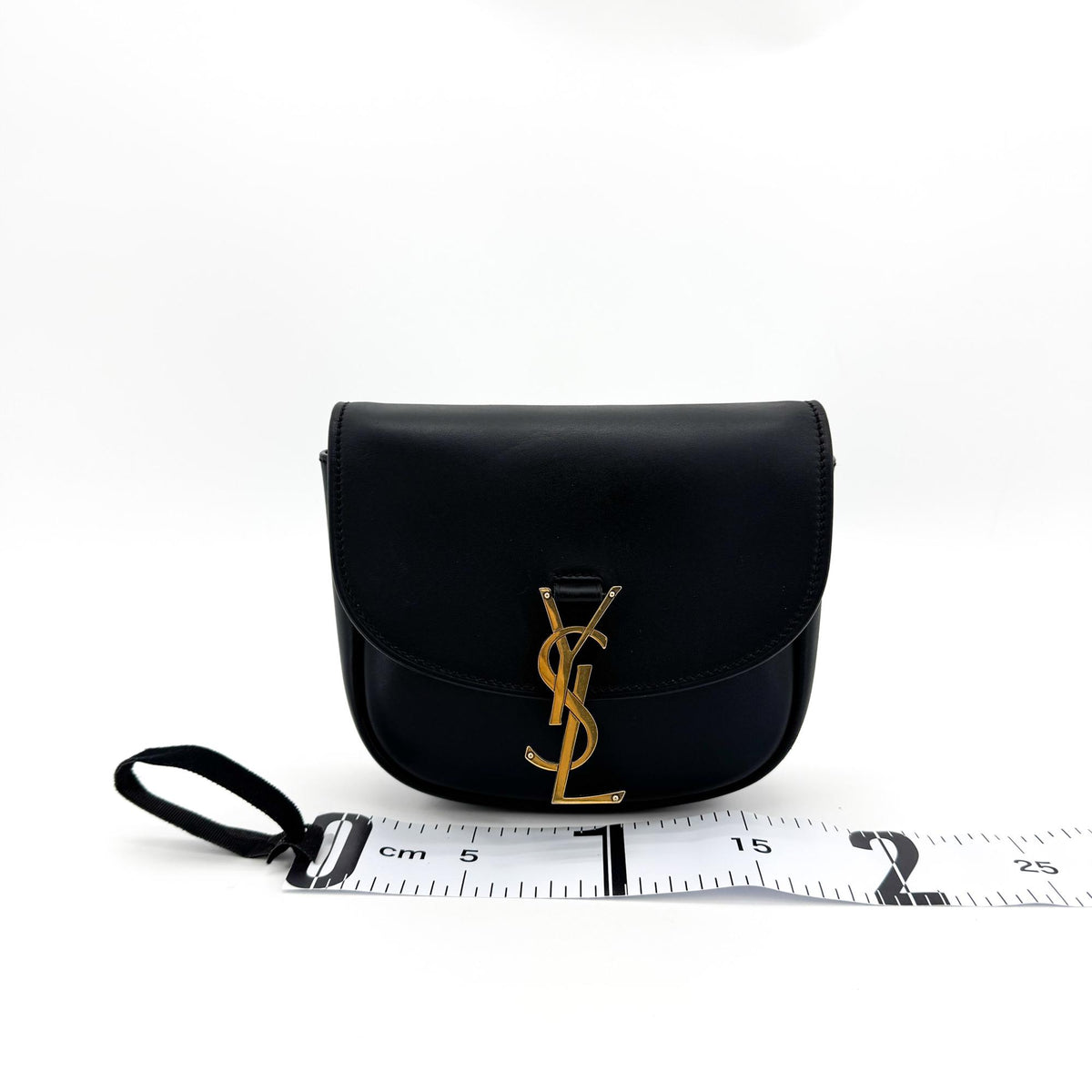 Saint Laurent Kaia Mini Leather Crossbody Bag Black