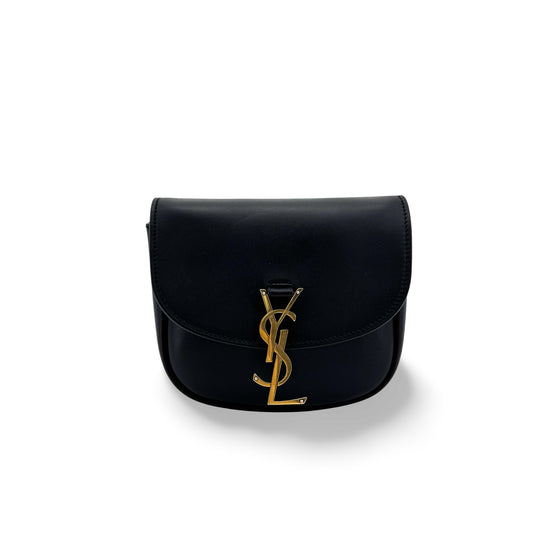 Saint Laurent Kaia Mini Leather Crossbody Bag Black