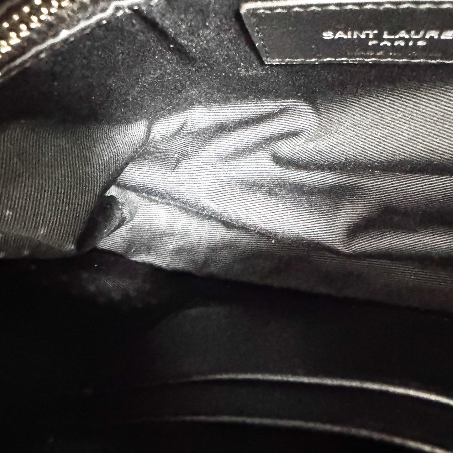 Saint Laurent Toy Lulu Puffer Bag Black Silver Hardware