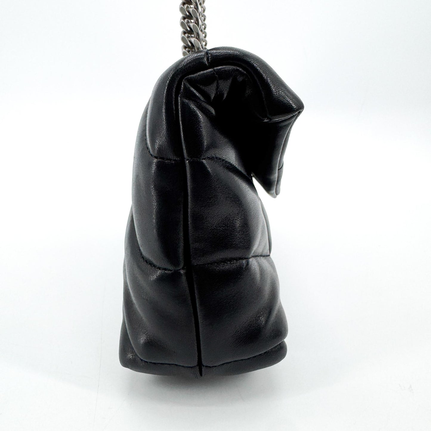 Saint Laurent Toy Lulu Puffer Bag Black Silver Hardware