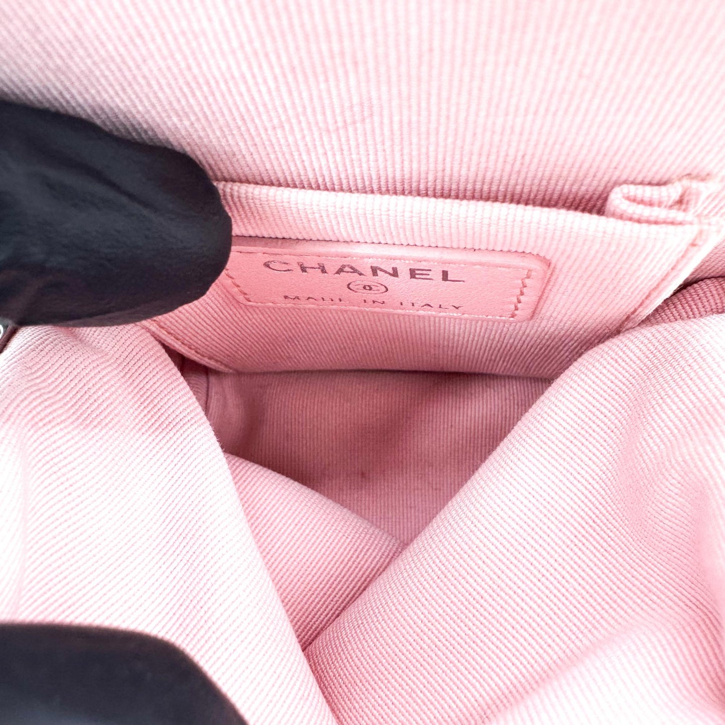 Chanel Mini Chain Flap Clutch White
