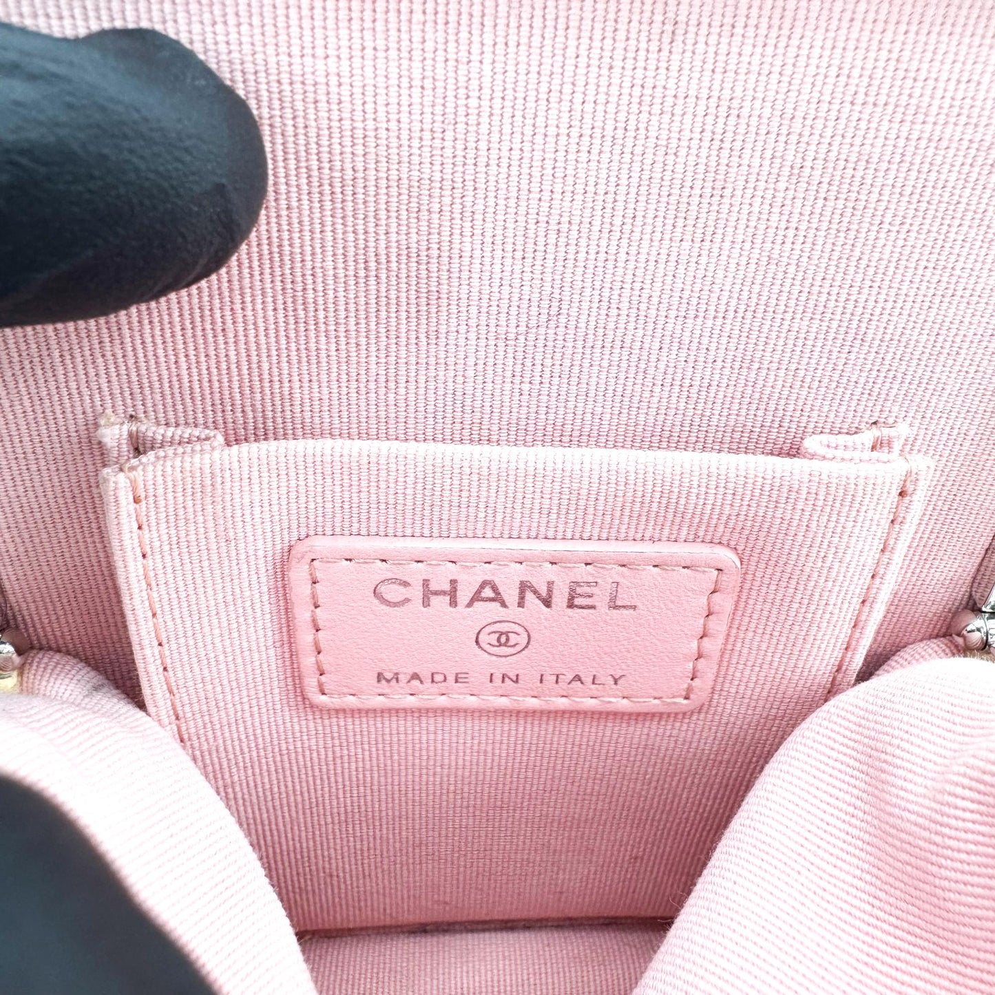 Chanel Mini Chain Flap Clutch White