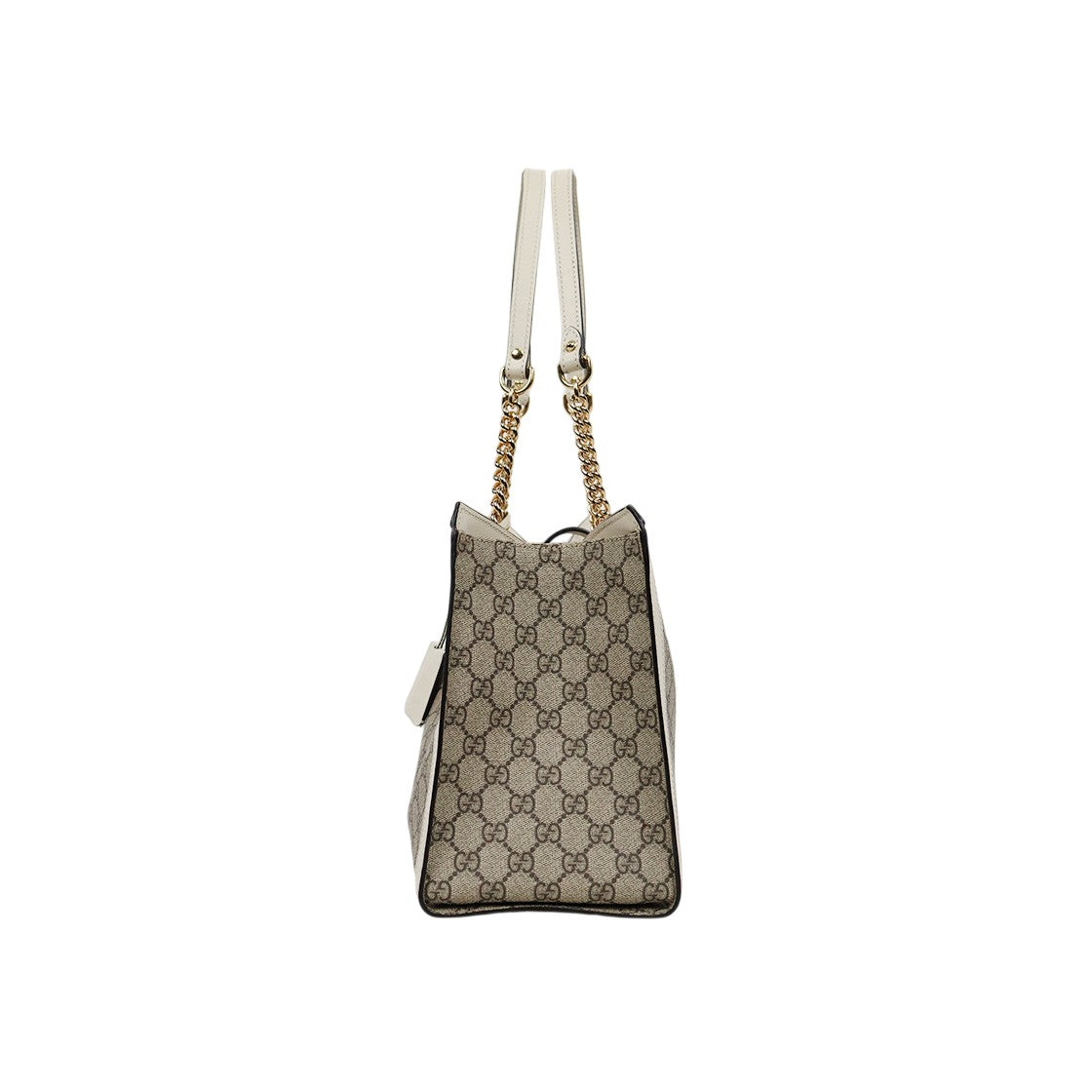 Gucci White GG Supreme Medium Paddle Lock Shopper Bag