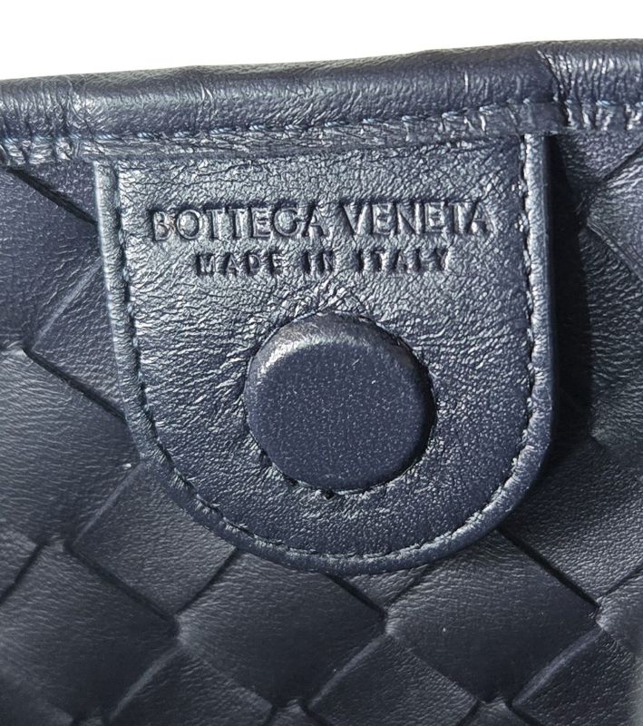 Bottega Veneta Navy Sardine Tote Bag