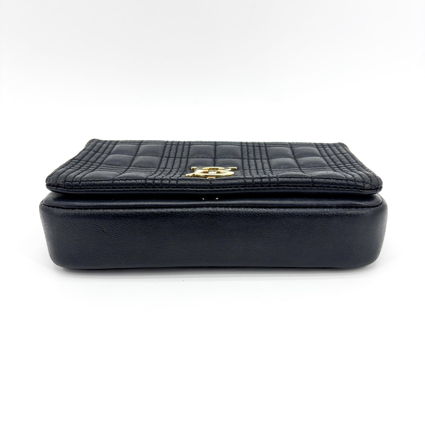 Sac Lola matelassé en cuir mini Burberry noir