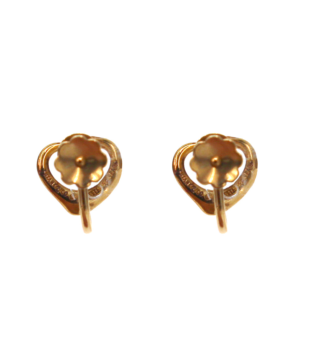 Tiffany & Co Open Heart Gold Earrings