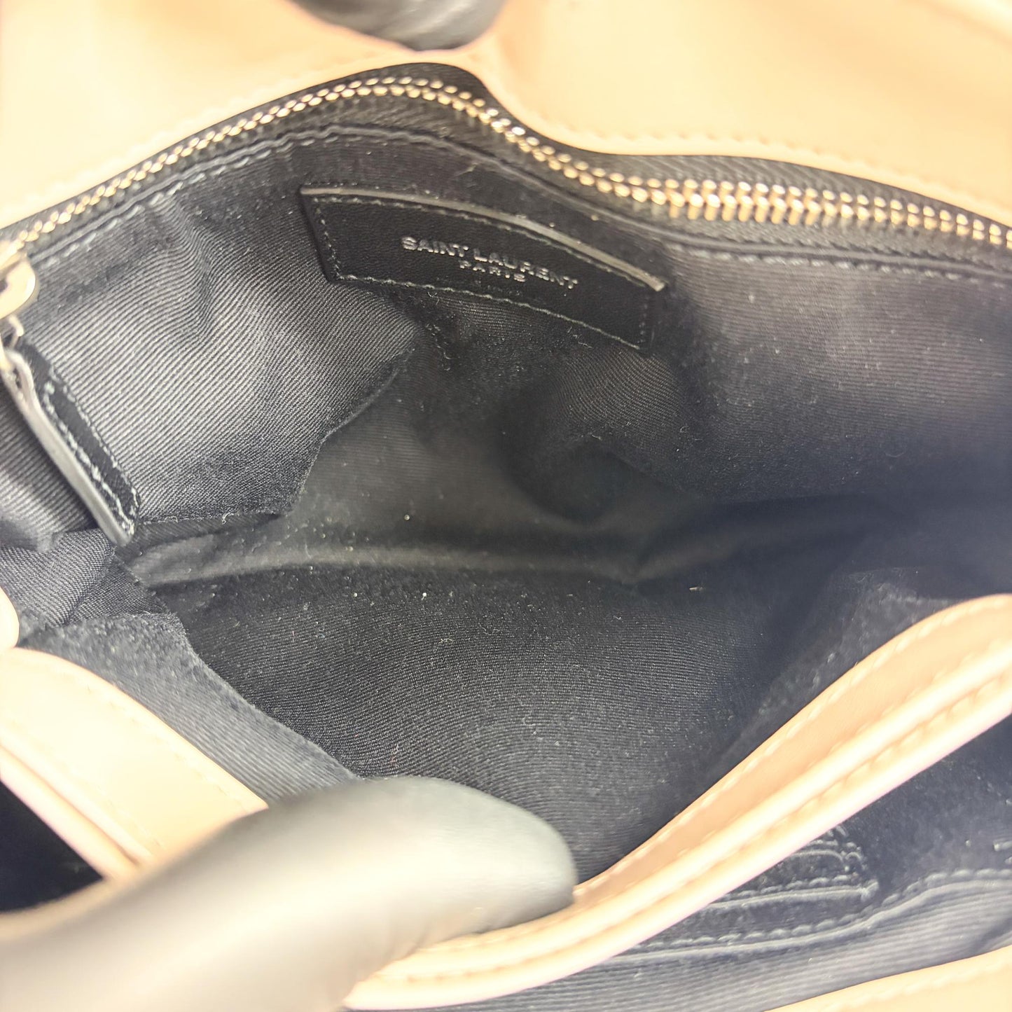 Saint Laurent Toy Lulu Shoulder Bag Beige