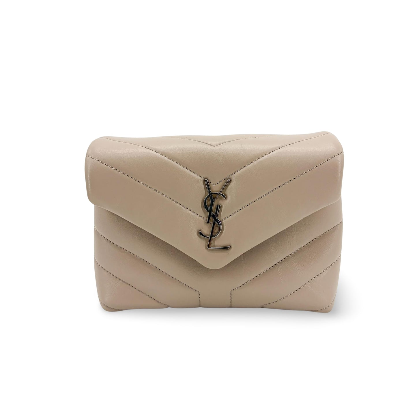 Saint Laurent Toy Lulu Shoulder Bag Beige