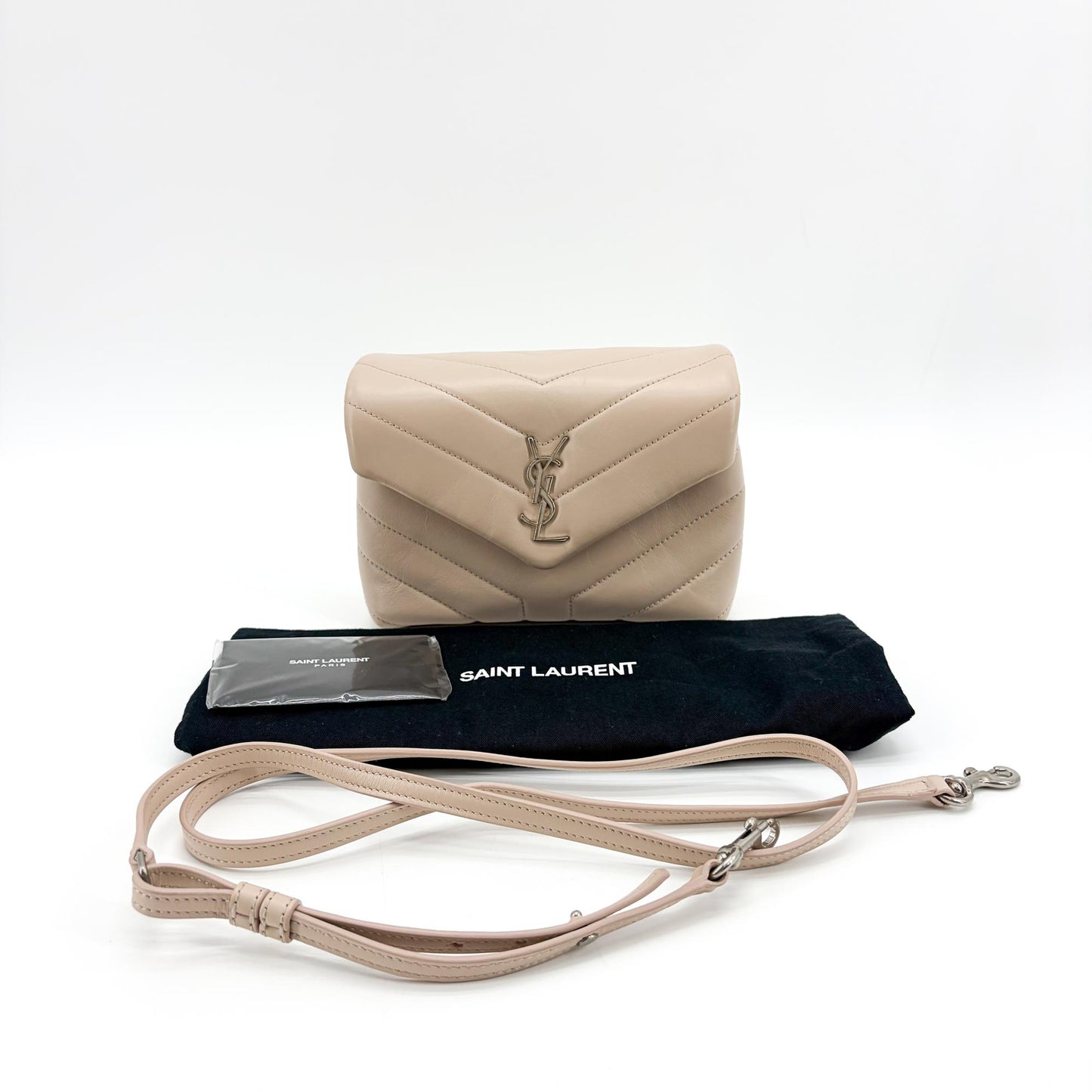 Saint Laurent Toy Lulu Shoulder Bag Beige