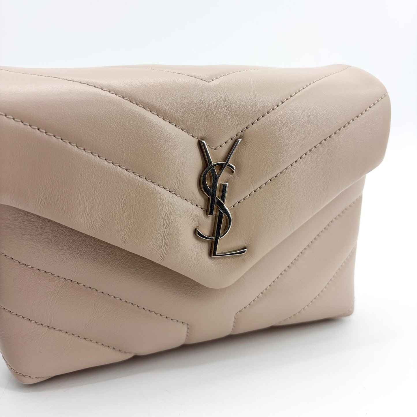 Saint Laurent Toy Lulu Shoulder Bag Beige