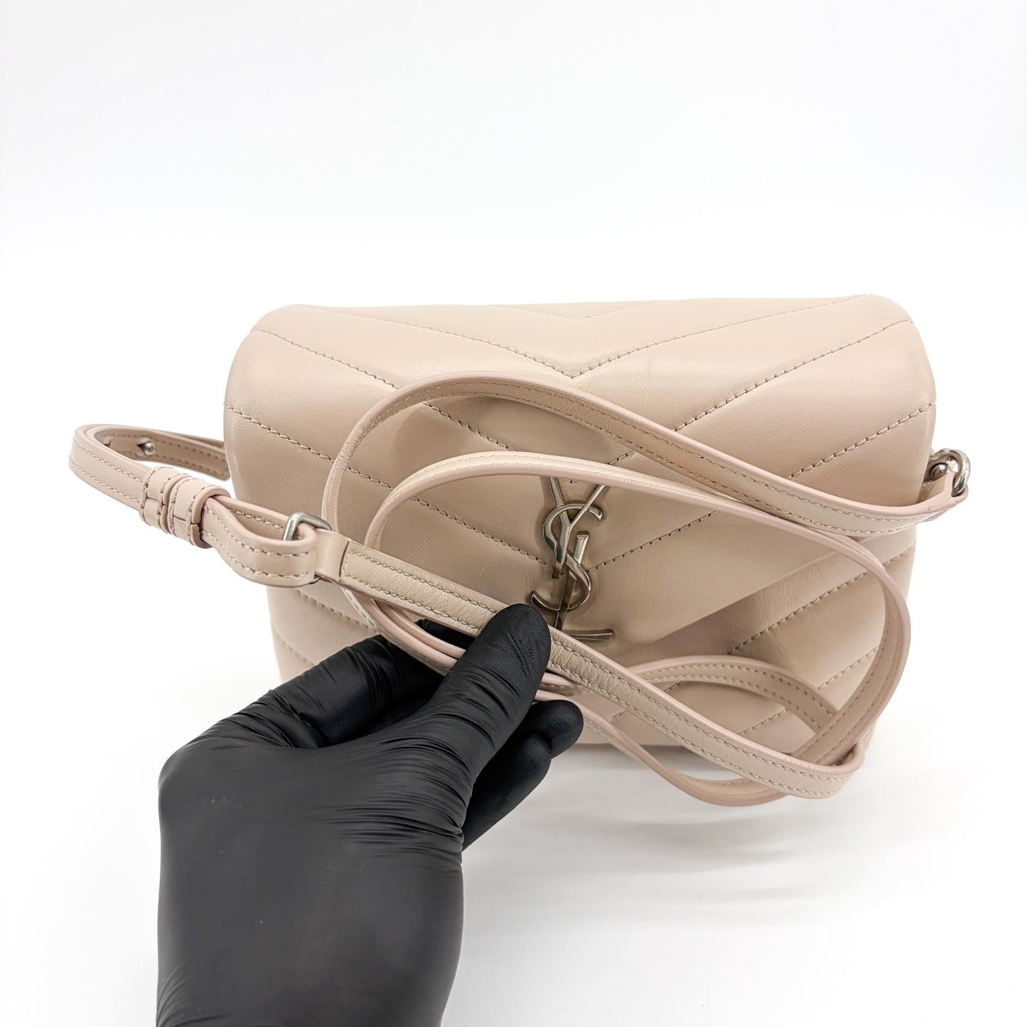 Saint Laurent Toy Lulu Shoulder Bag Beige