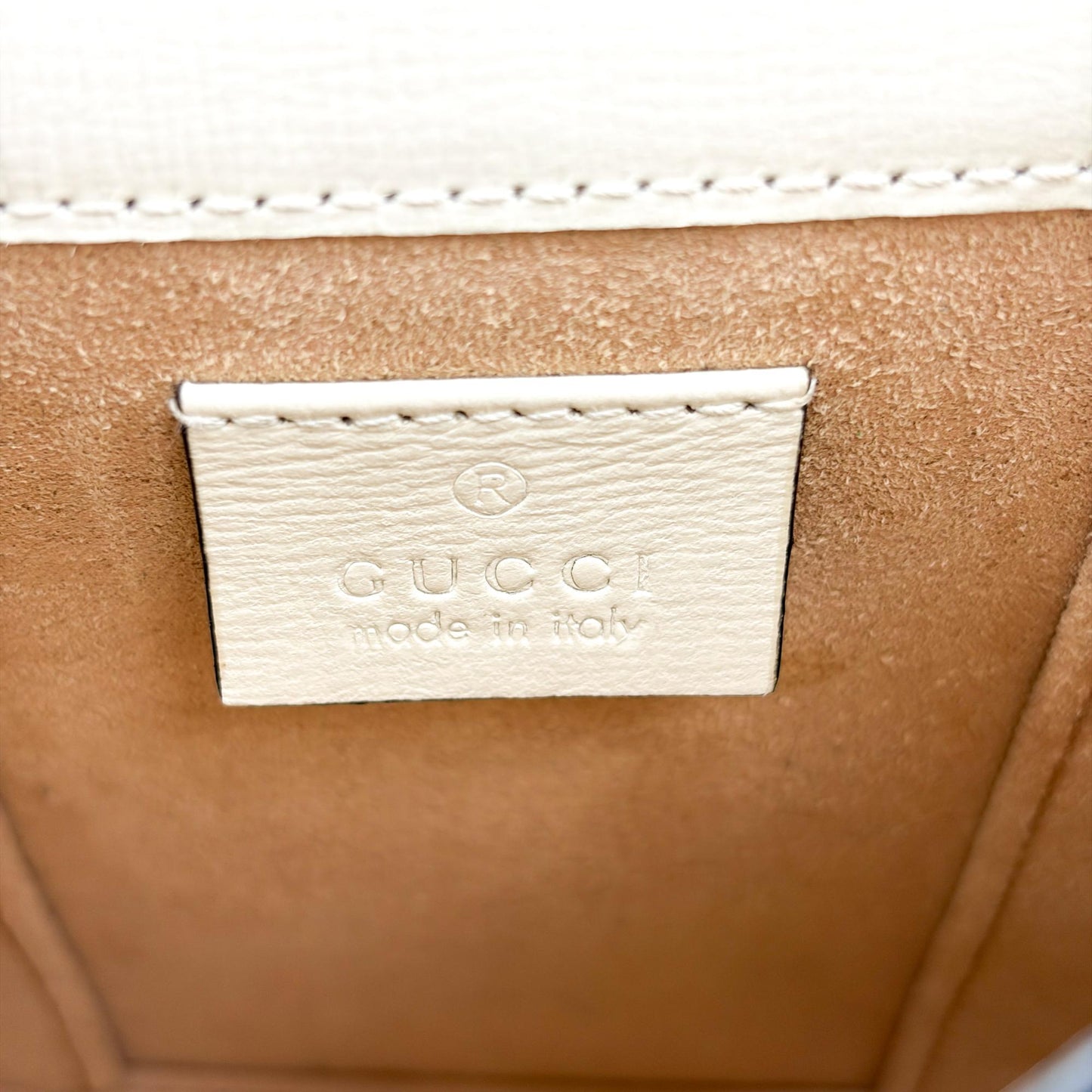 Gucci Horsebit 1955 Mini Bag GG Supreme White