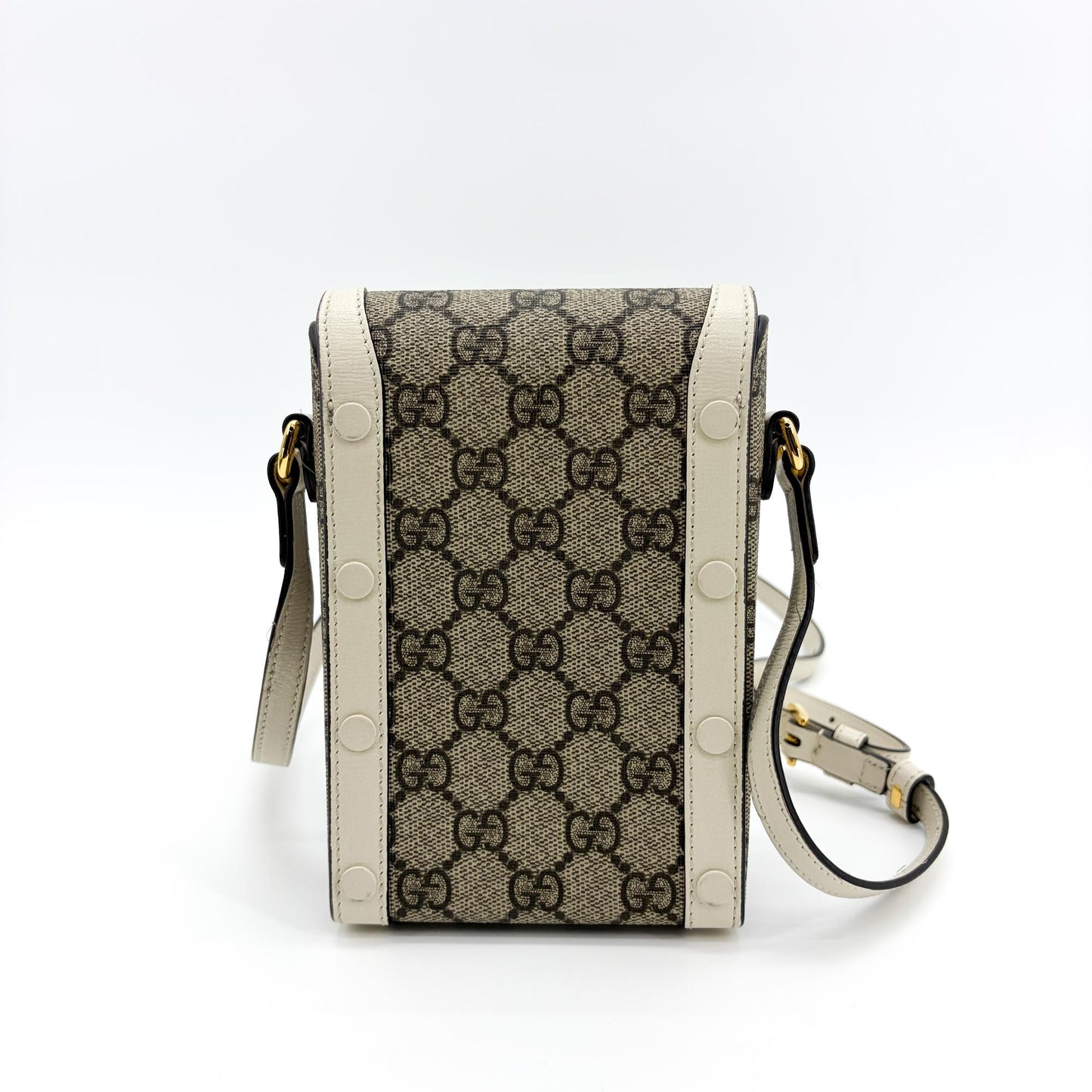 Gucci Horsebit 1955 Mini Bag GG Supreme White