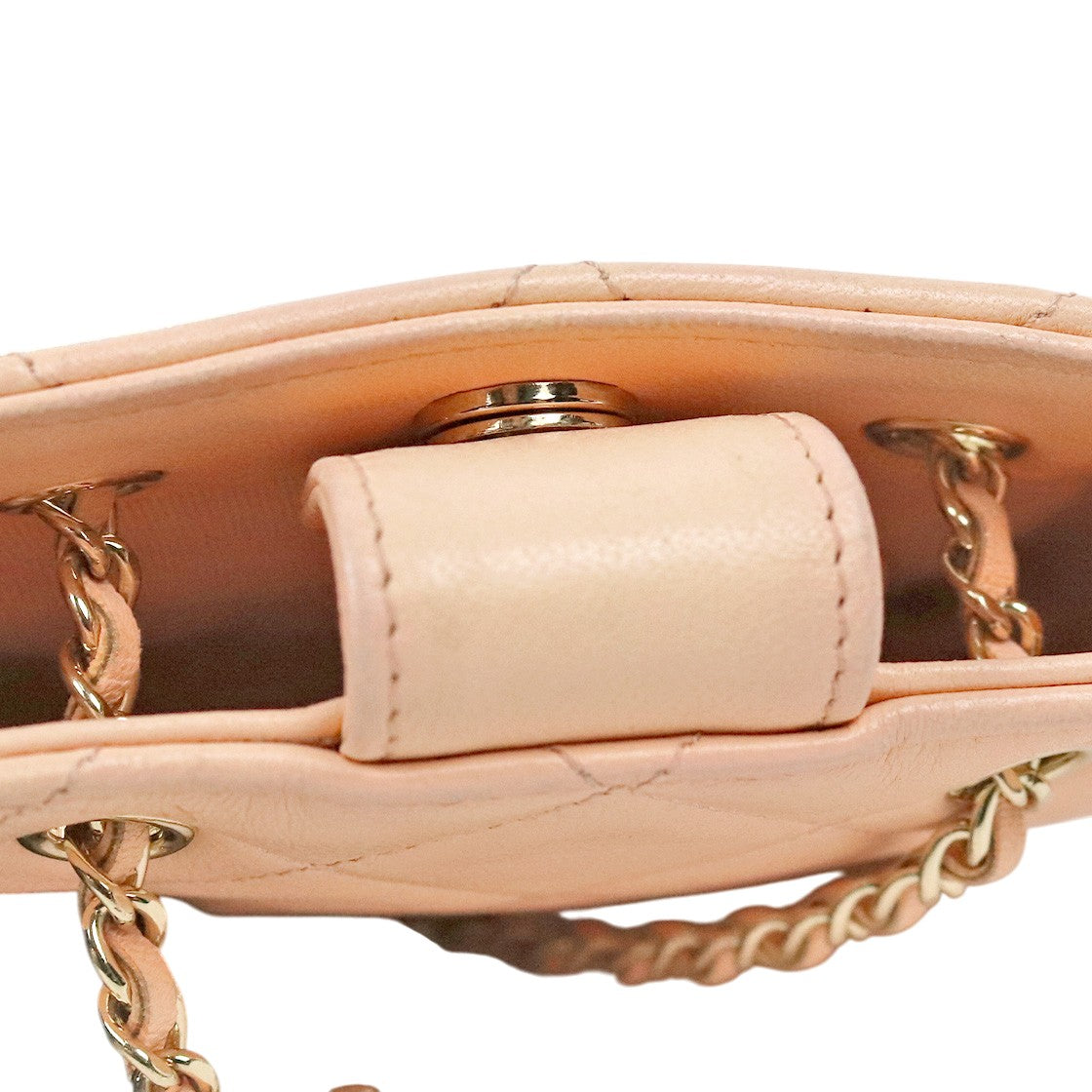 Chanel Pink Lambskin Quilted CC Mini Crossbody Bag