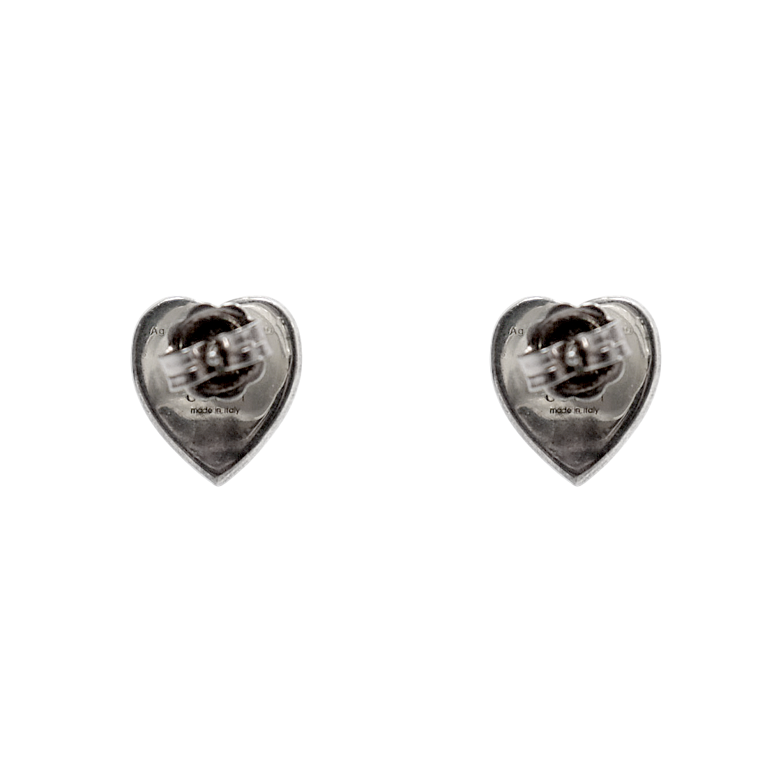 Gucci Green Heart Interlocking G Silver Earrings
