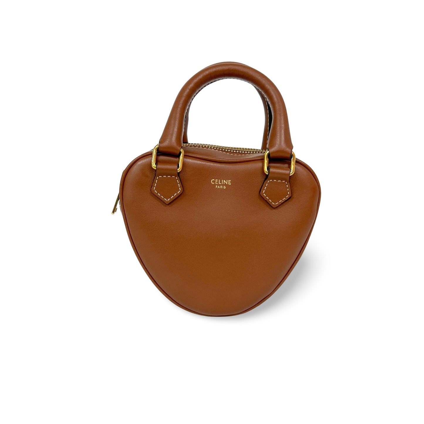 Celine Mini Heart Handle Bag Smooth Calfskin Tan