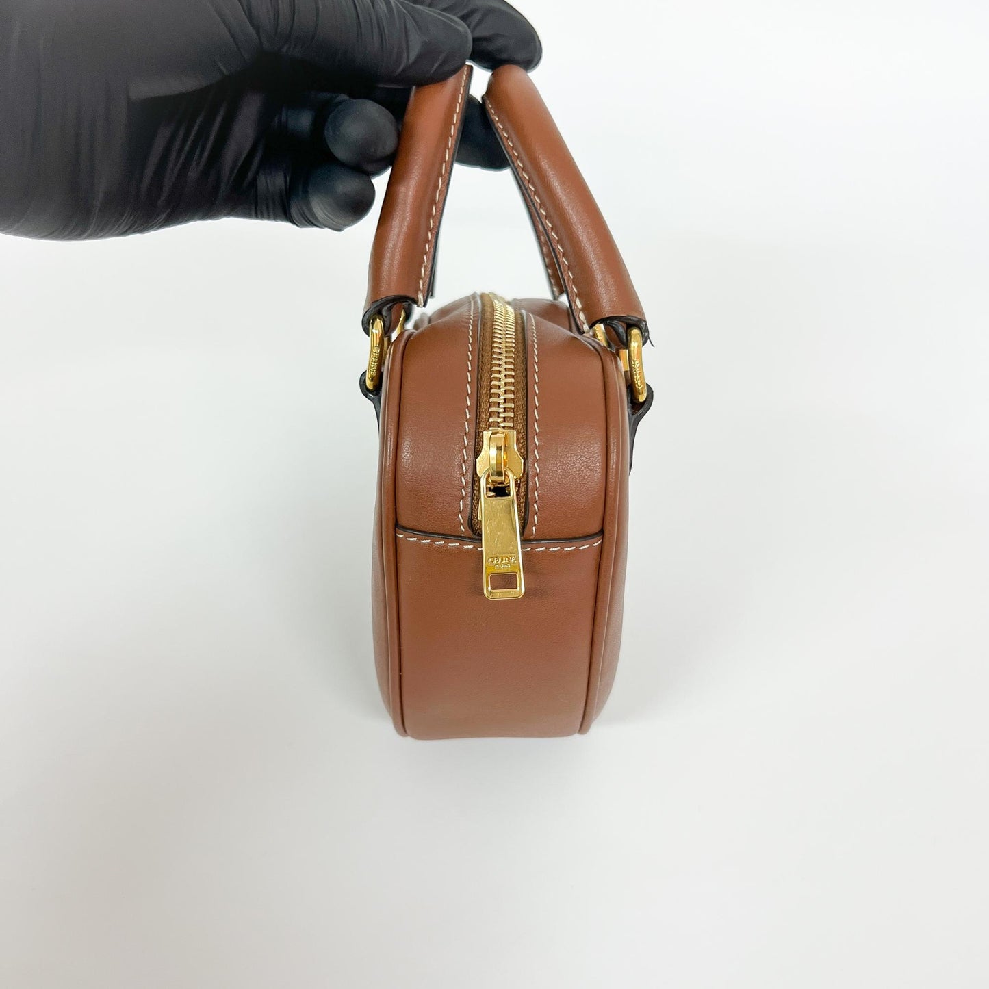 Celine Mini Heart Handle Bag Smooth Calfskin Tan