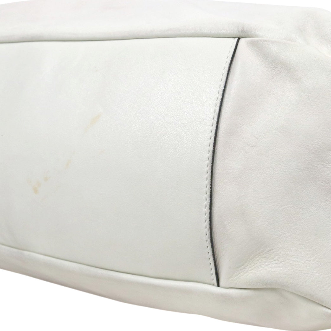 Chanel White Big CC Chain Shoulder Bag