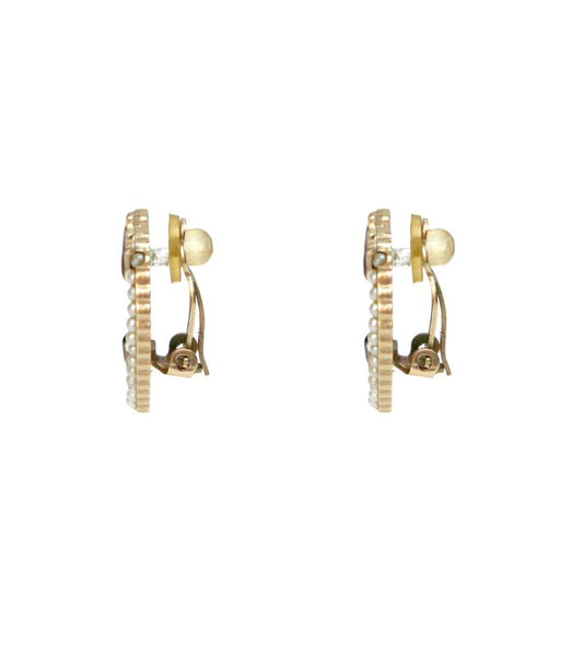 Chanel Coco Heart Pearl Earrings
