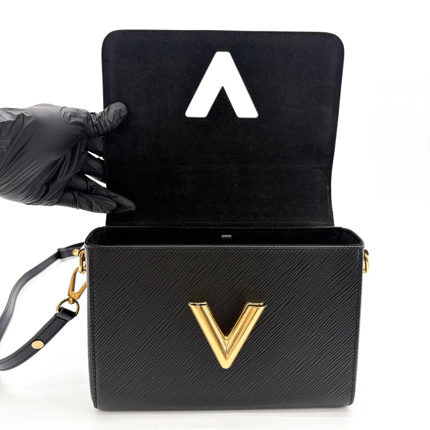 Louis Vuitton Twist One Handle PM Black Epi Leather Leopard