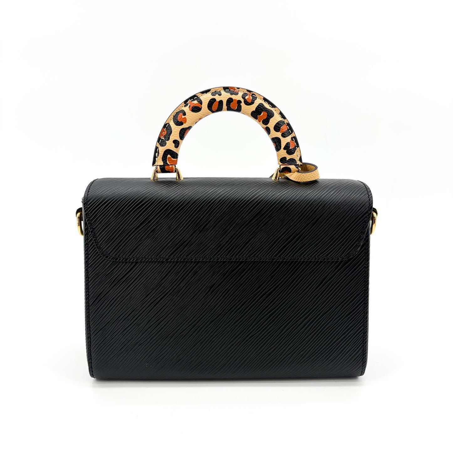 Louis Vuitton Twist One Handle PM Black Epi Leather Leopard