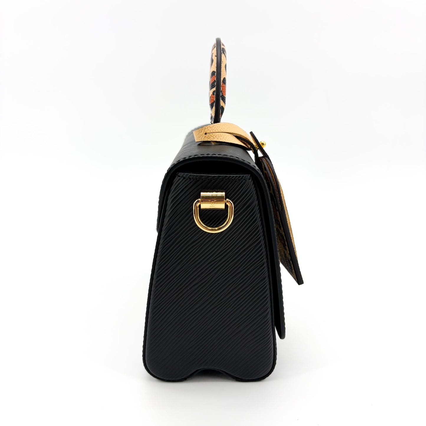 Louis Vuitton Twist One Handle PM Black Epi Leather Leopard