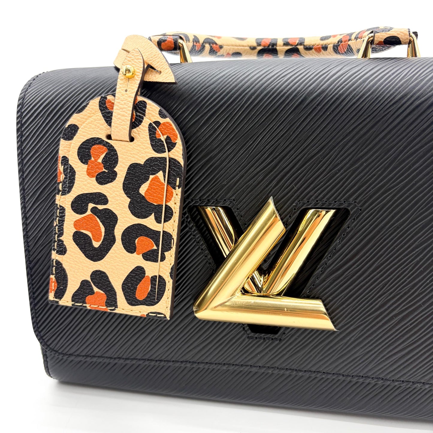 Louis Vuitton Twist One Handle PM Black Epi Leather Leopard
