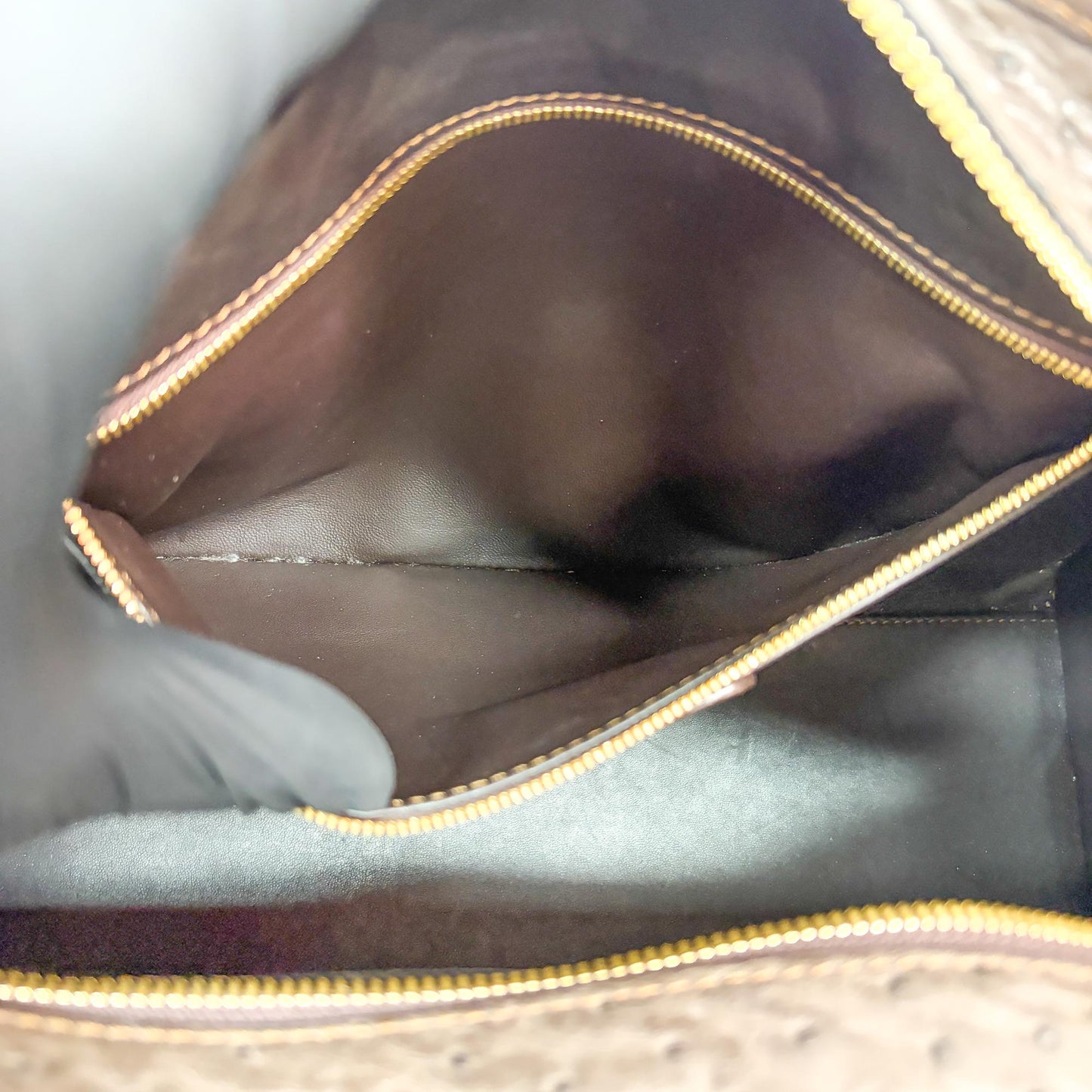 Loewe Ostrich Amazona 28 Tote Bag Dark Brown