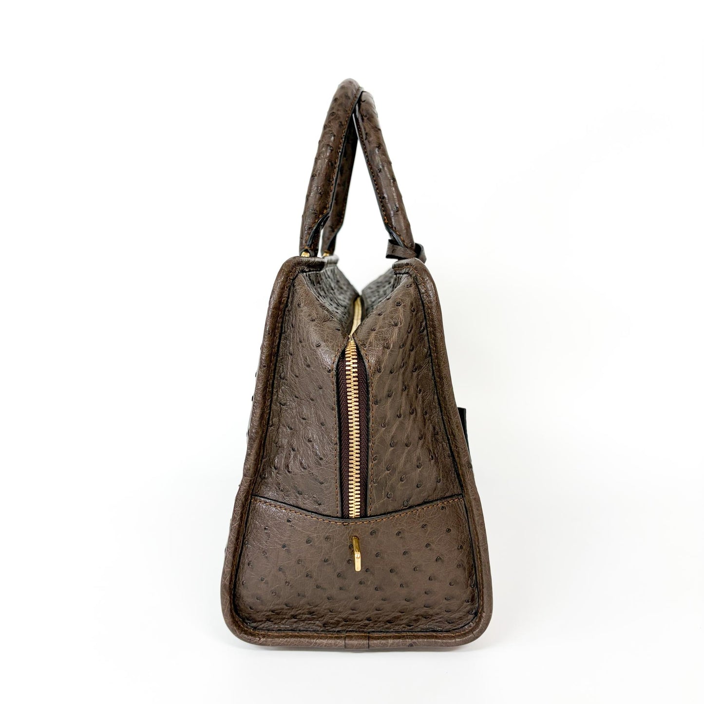 Loewe Ostrich Amazona 28 Tote Bag Dark Brown