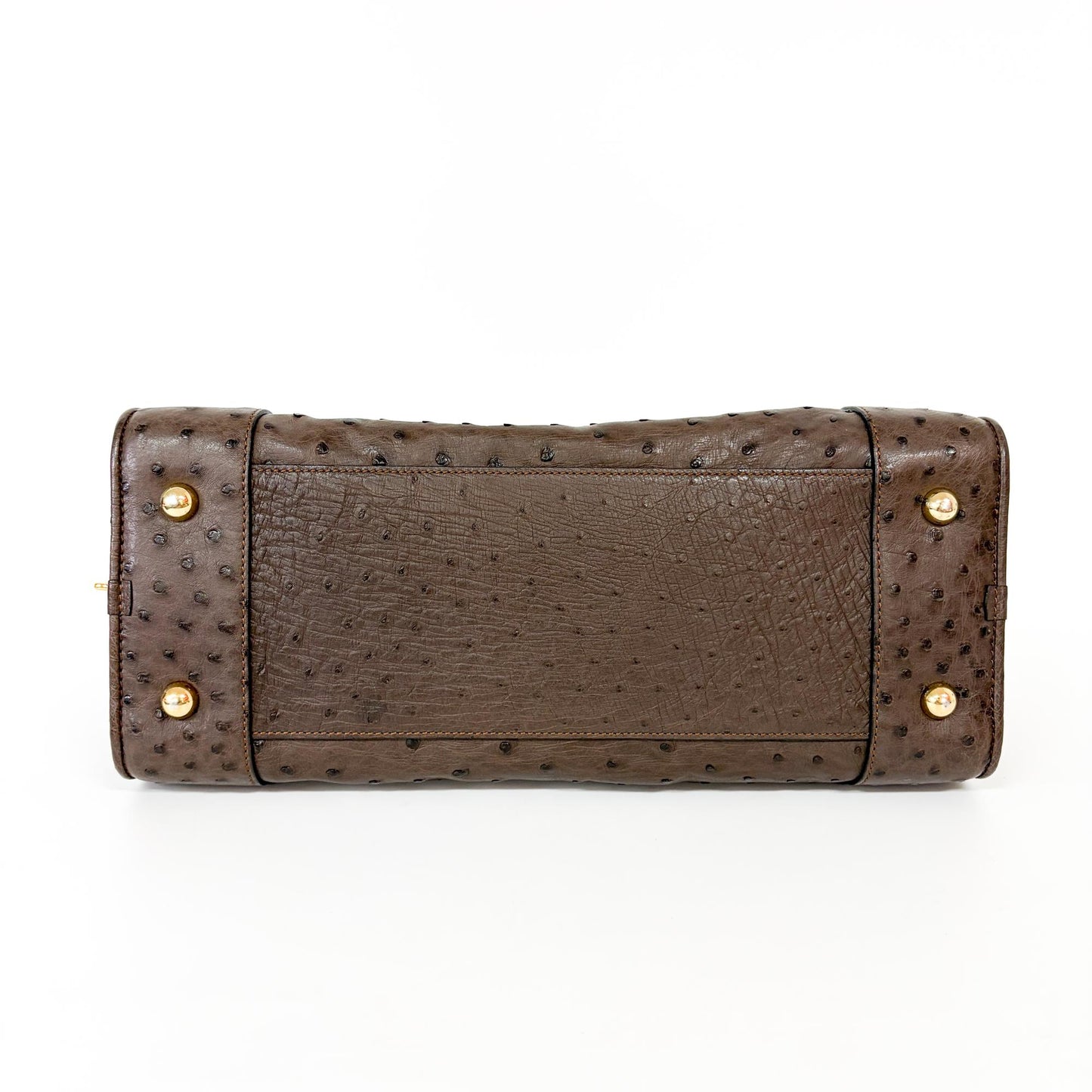 Loewe Ostrich Amazona 28 Tote Bag Dark Brown