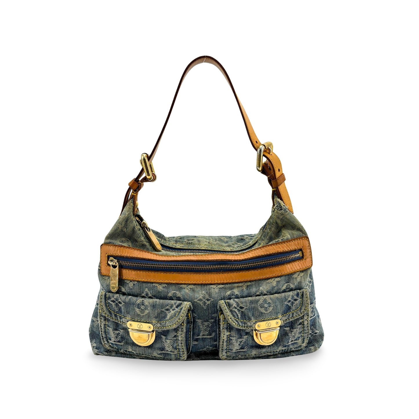 Louis Vuitton Monogram Denim Baggy PM Blue