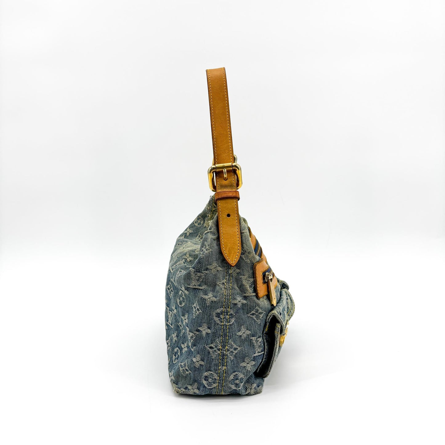 Louis Vuitton Monogram Denim Baggy PM Blue
