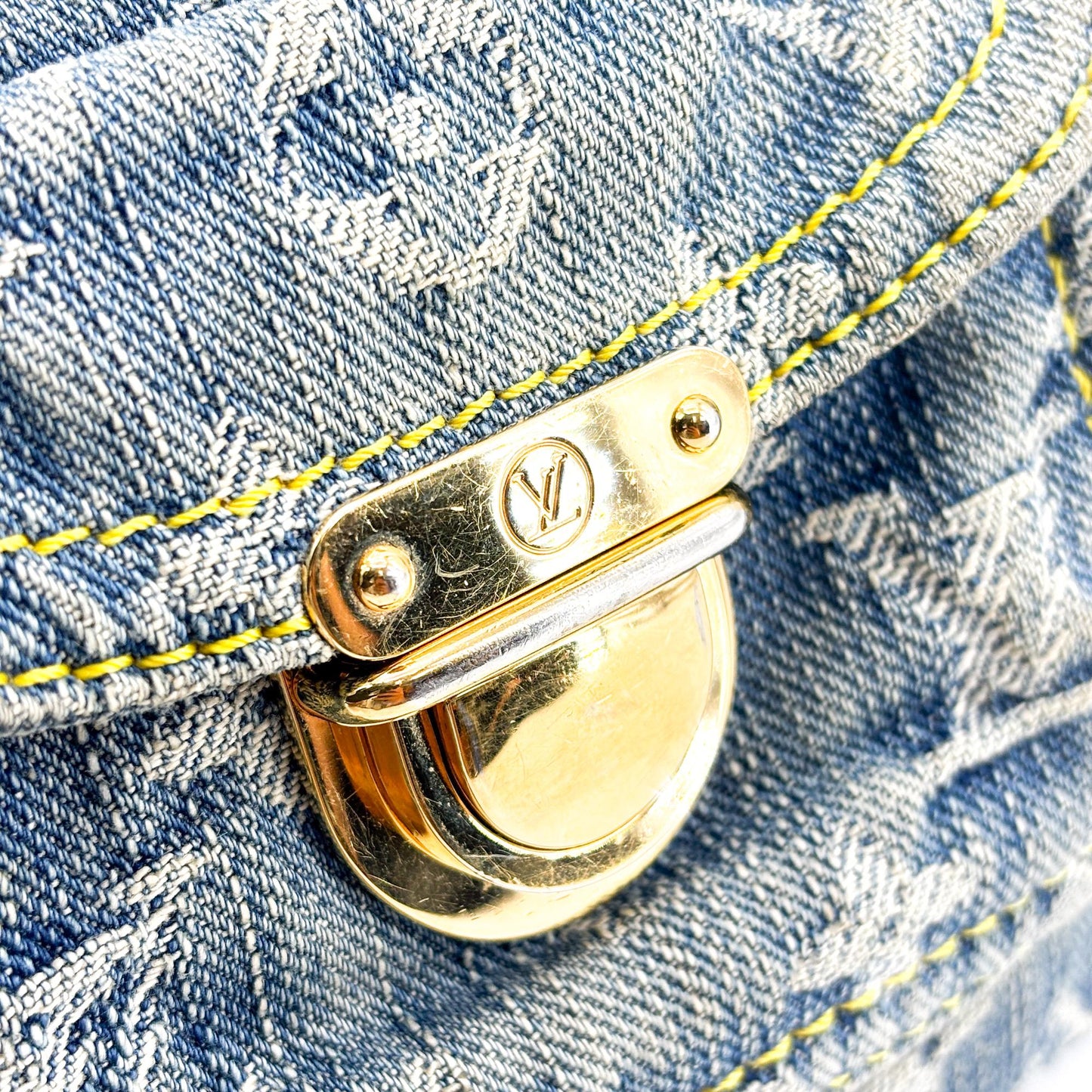 Louis Vuitton Monogram Denim Baggy PM Blue